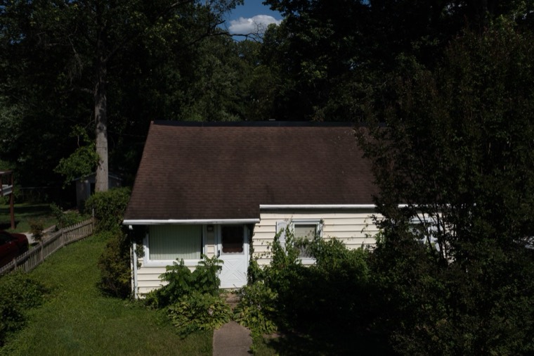 Front elevation of the existing home