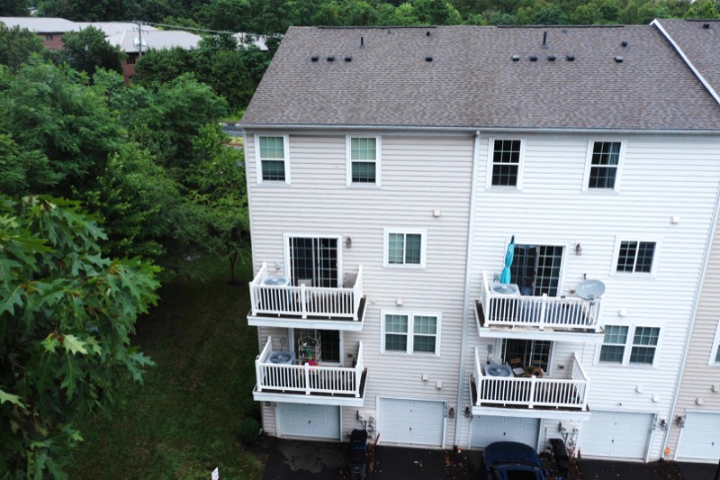 Rear exterior with balconies